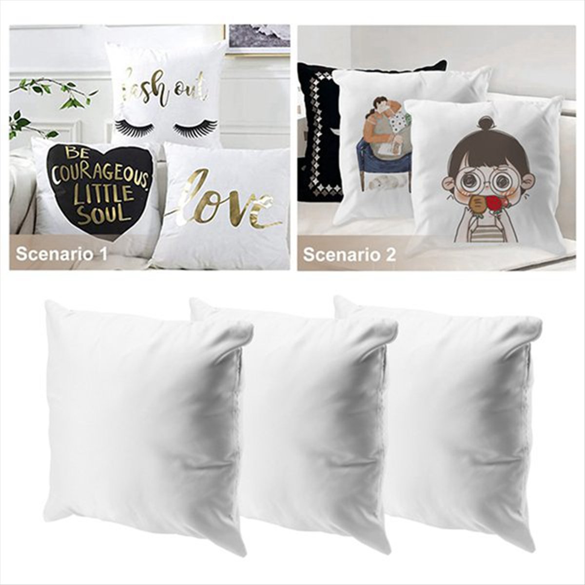 Pillow Cover Sublimation - أغطية وسائد فارغة للطباعة بالتسامي N14R،