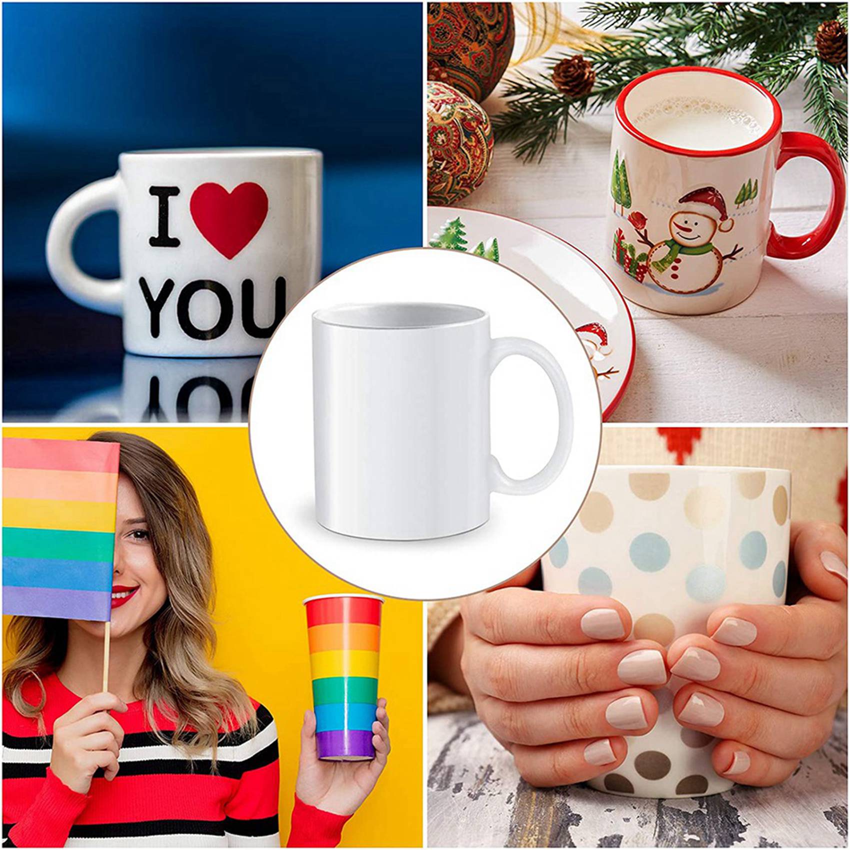 Sublimation Mug White - N09R-140Pcs التسامي يتقلص التفاف الفيلم 5X10