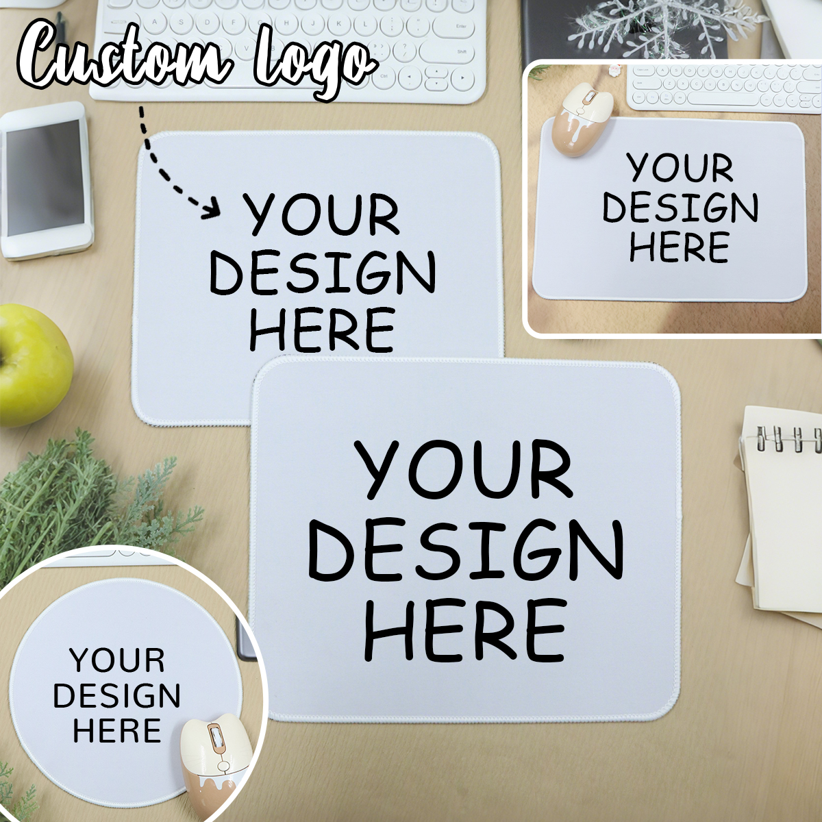 Mouse Pad Blank Sublimation - لوحة ماوس مخصصة بشعارك، لوحة ماوس