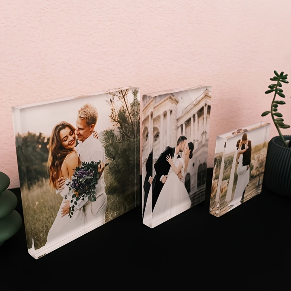 Photo Acrylic Block - إطار صور أكريليك مخصص للذكرى السنوية