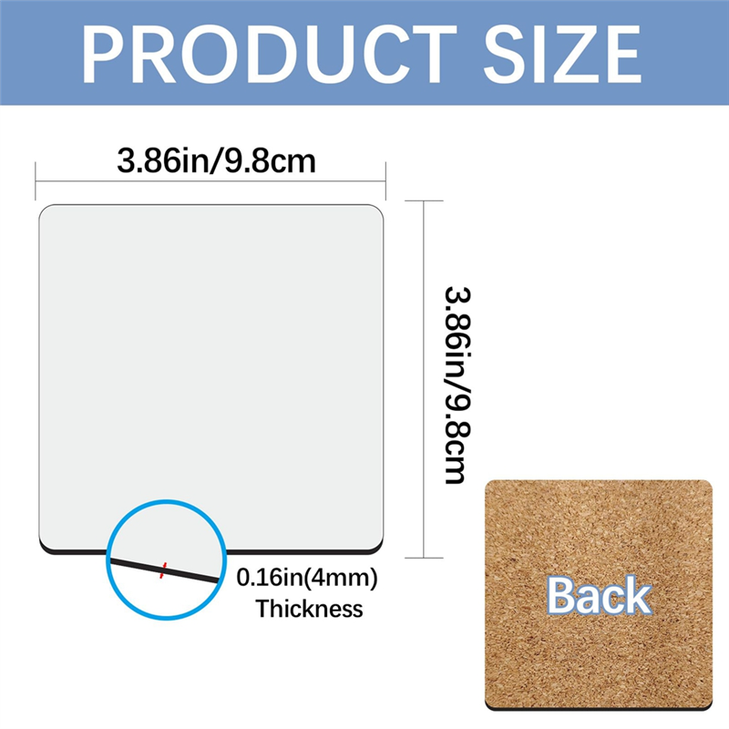 Coaster Sublimation Blank - HGHO الوقايات السيارات التسامي الفراغات الوقايات
