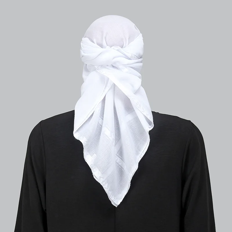 Bandana Blank White - الإسلام الأبيض مربع وشاح الرجال شماغ