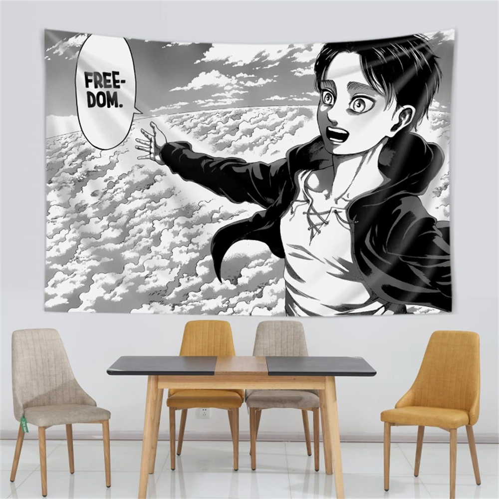 Canvas Wrap Ready - إرين ييغر الحرية مانغا ملصق جدار