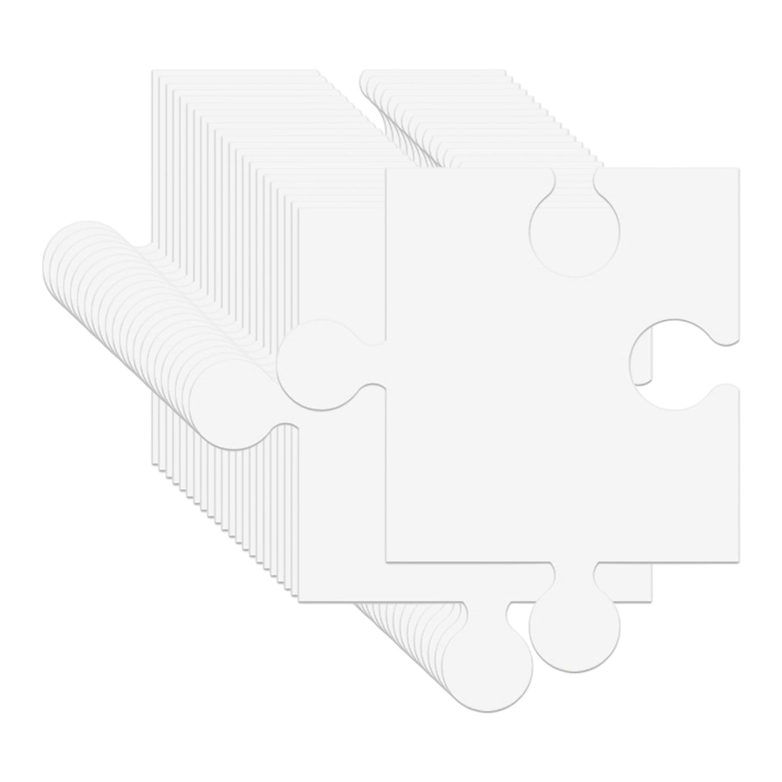 Puzzle Blank White - 24 قطعة من قوالب الألغاز الكرتونية