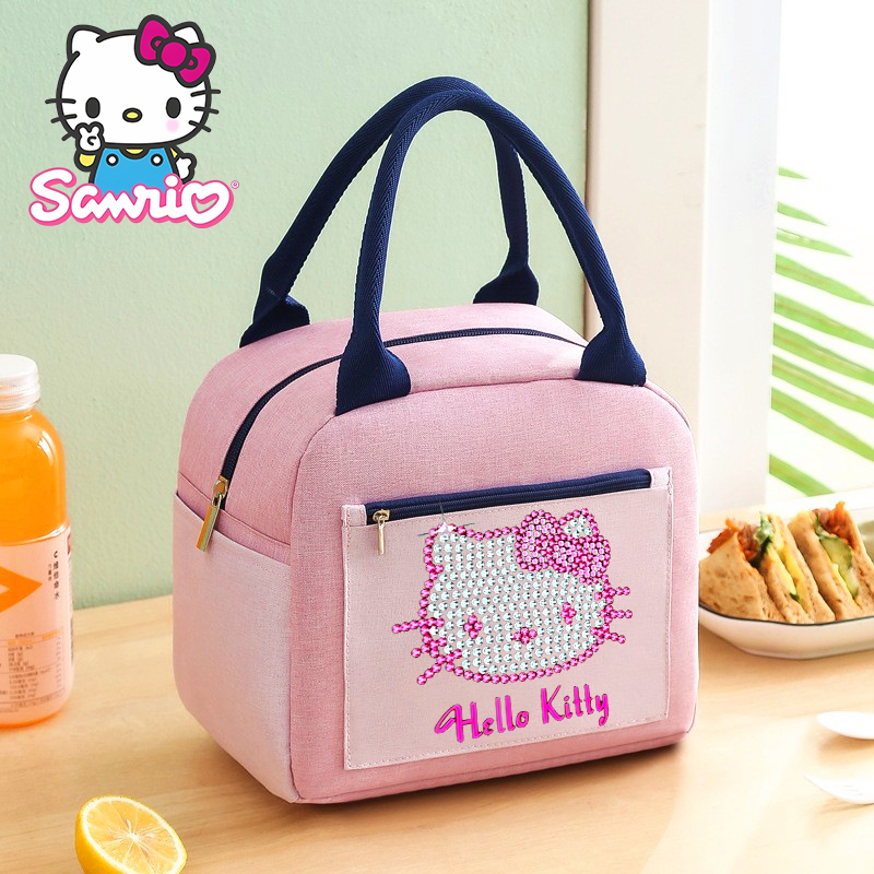 Tote Bag Sublimation - حقيبة غداء هيلو كيتي للأطفال، حقيبة