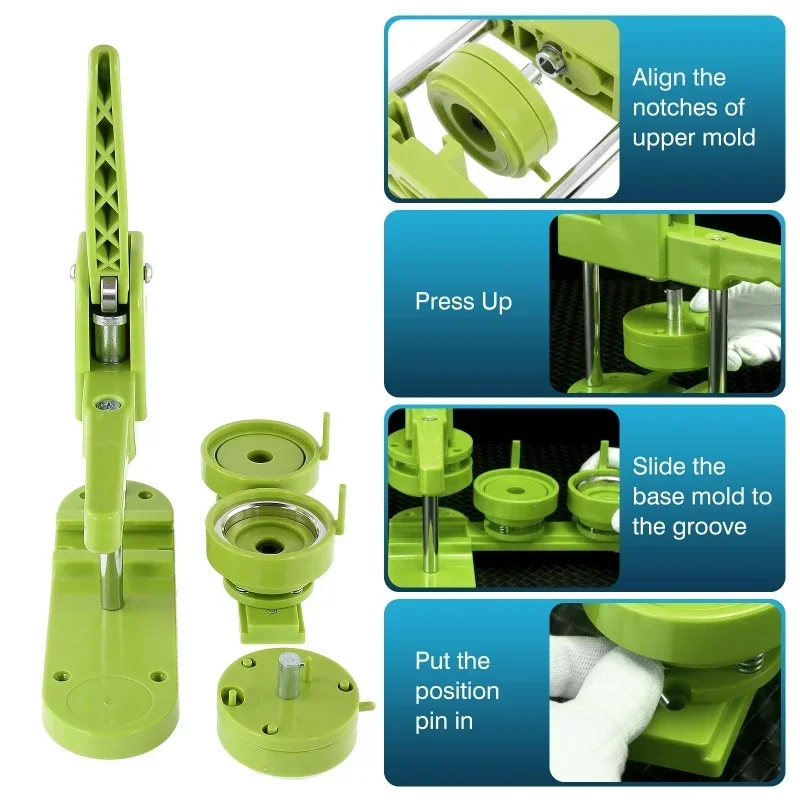 شارة دبوس زر صانع آلة DIY 25/3 - مراجعة Button Badge Blank وسعره