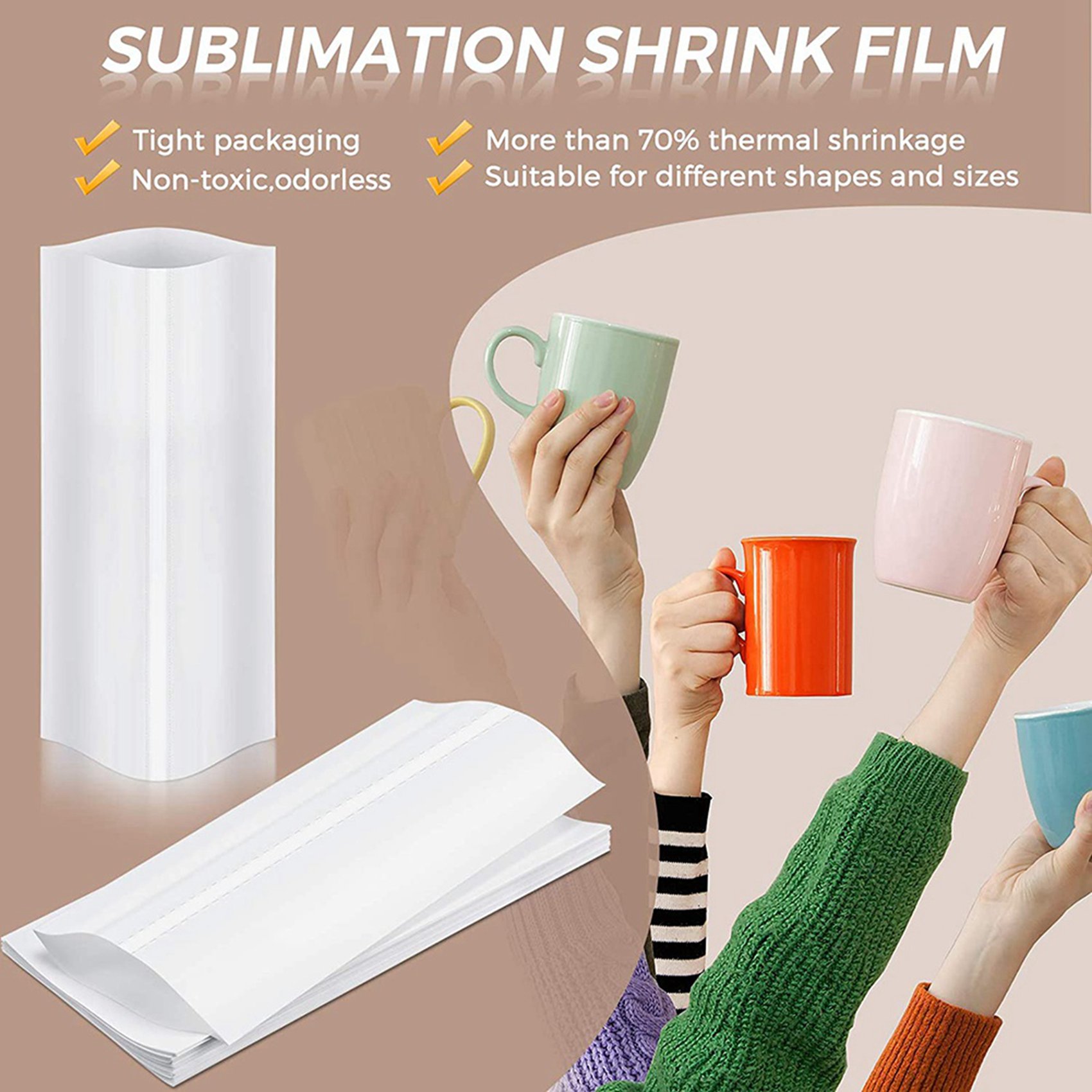 N09R-140Pcs التسامي يتقلص التف - مراجعة Sublimation Mug White وسعره