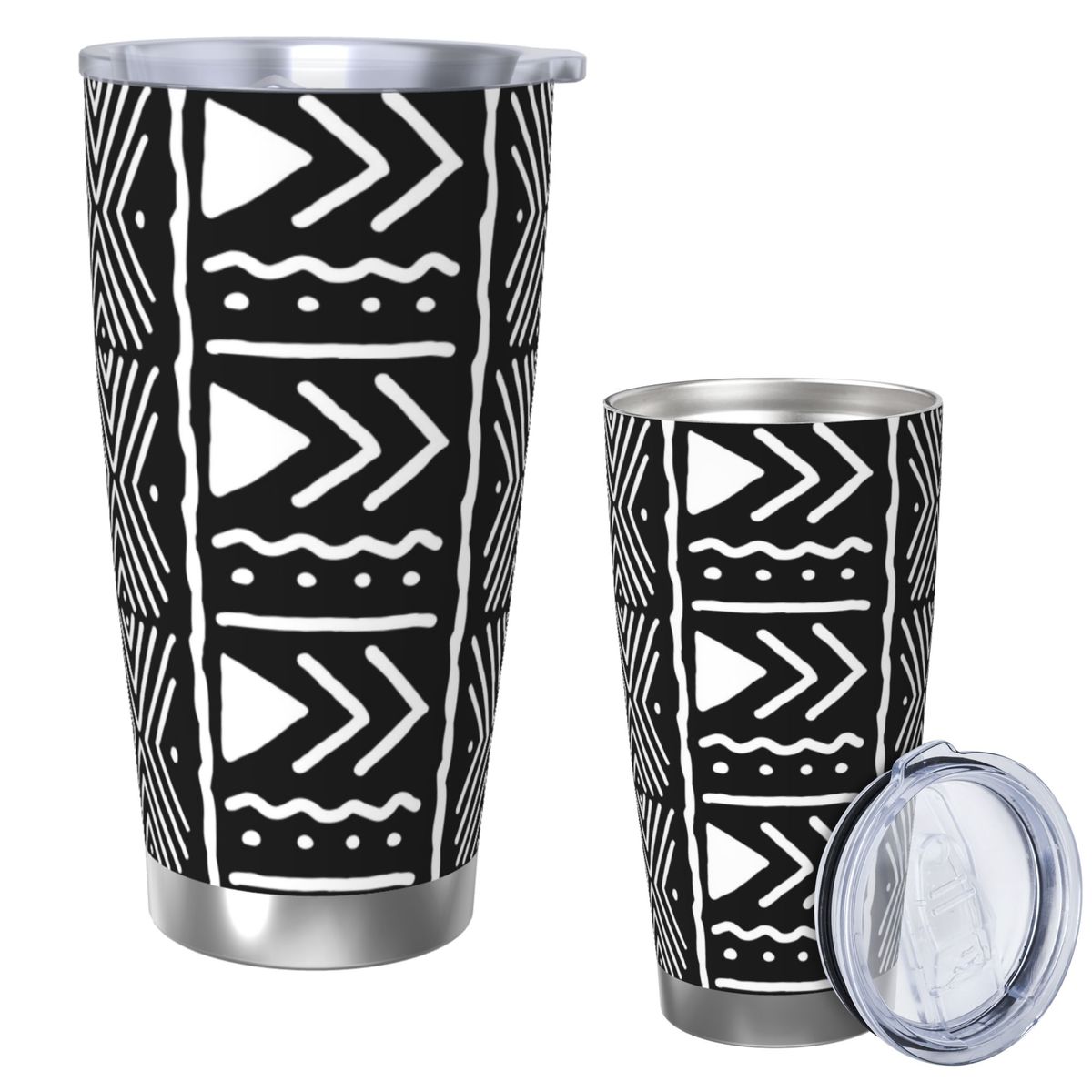 أبيض وأسود الأفريقي Bogolan ال - مراجعة Tumbler 20Oz White وسعره