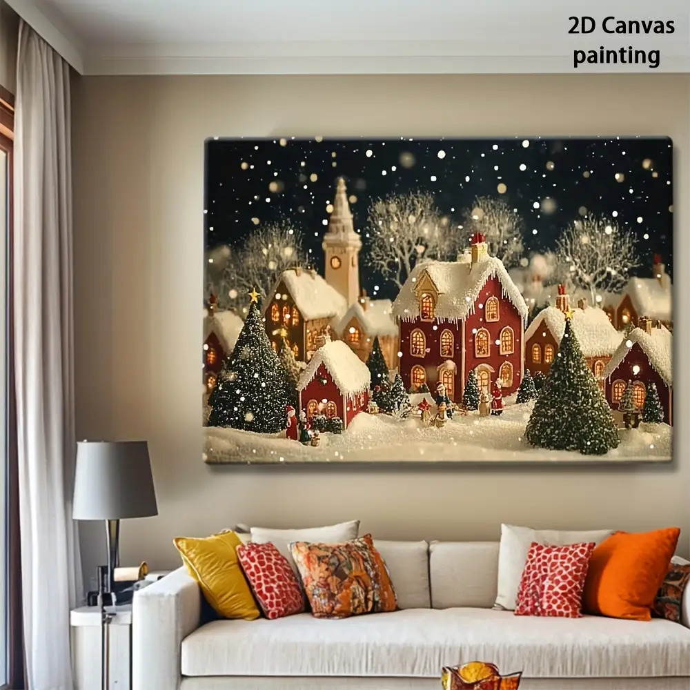 1 قطعة 2D الرجعية عشية عيد الم - مراجعة Canvas Wrap Ready وسعره