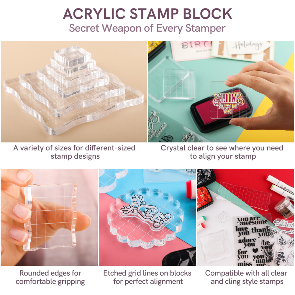 3 قطعة مجموعة كتلة ختم الأكريل - مراجعة Photo Acrylic Block وسعره