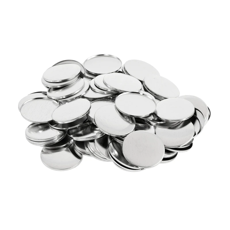 100 قطعة من البلاستيك/المعادن  - مراجعة Button Badge Blank وسعره