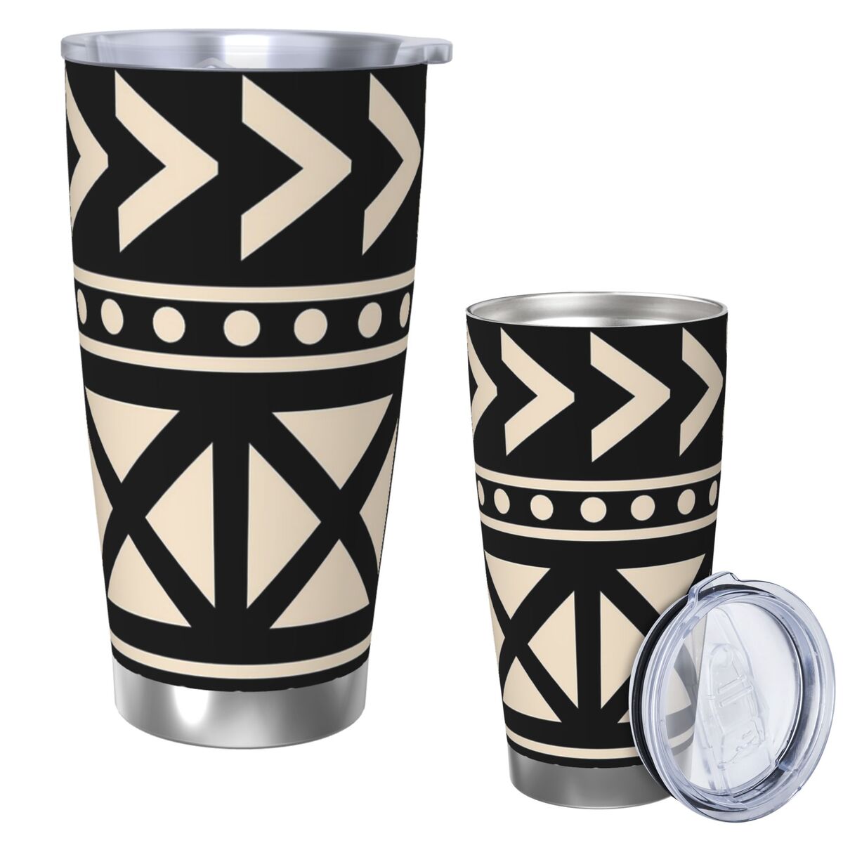 قماش الطين الأفريقي أبيض وأسود - مراجعة Tumbler 20Oz White وسعره