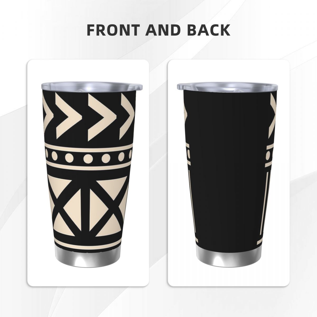 قماش الطين الأفريقي أبيض وأسود - مراجعة Tumbler 20Oz White وسعره