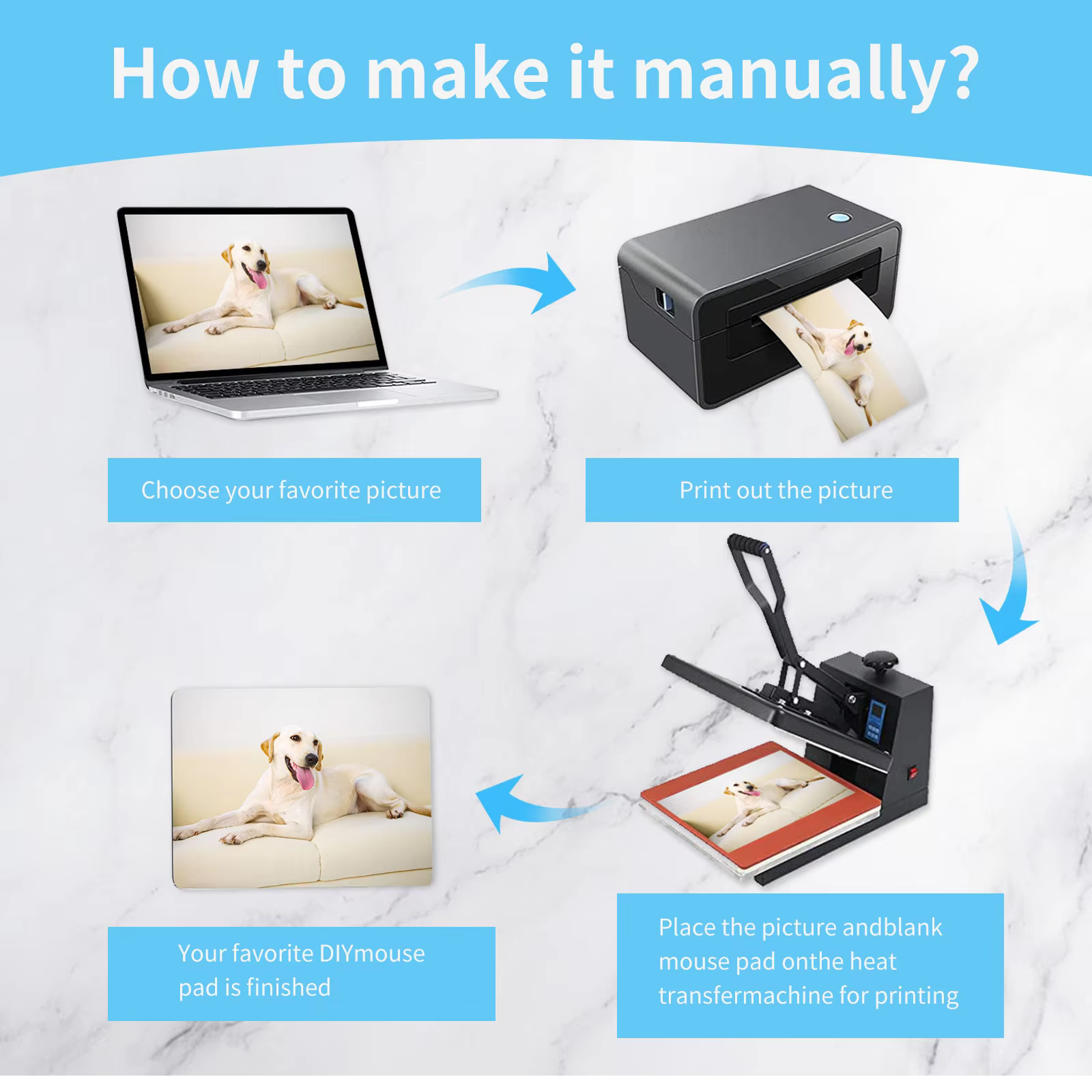 لوحة ماوس فارغة للطباعة بالتسا - مراجعة Mouse Pad Blank Sublimation وسعره