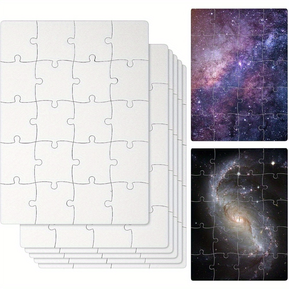 6 قطع من ألغاز التسامي الفارغة - مراجعة Puzzle Blank White وسعره