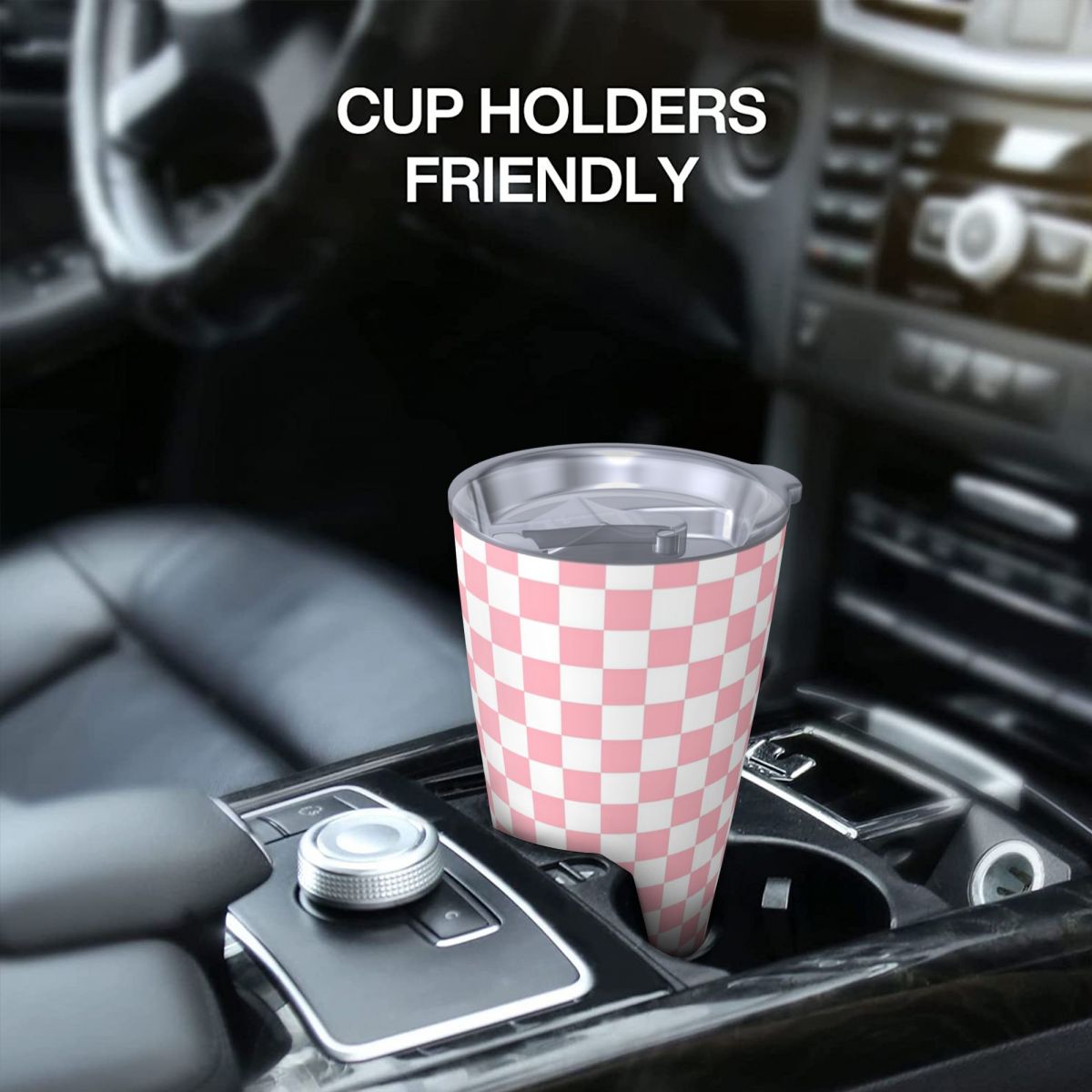 الوردي الأبيض الشطرنج نمط الفو - مراجعة Tumbler 20Oz White وسعره
