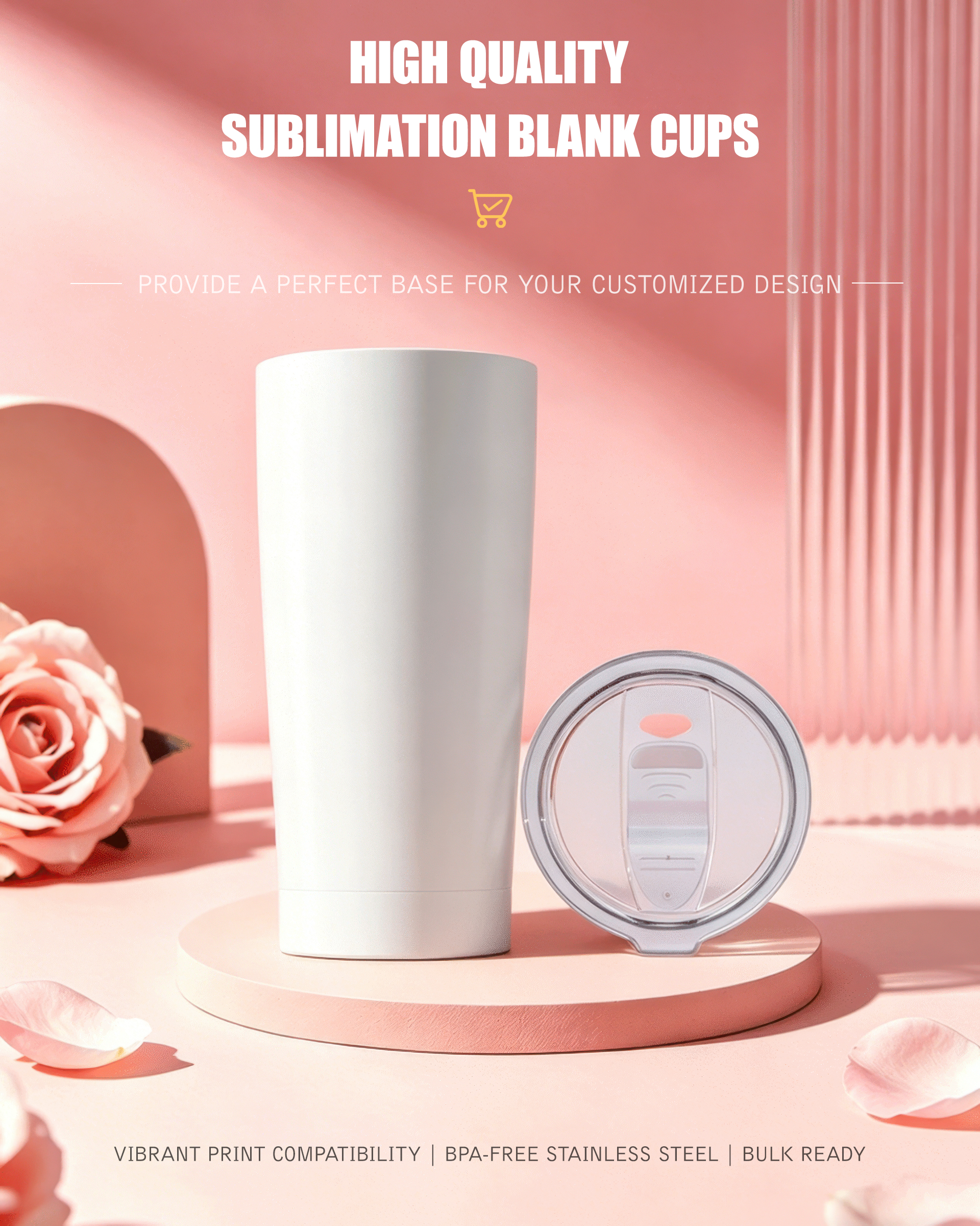 أكواب نحيفة مستقيمة للطباعة با - مراجعة Water Bottle Blank وسعره