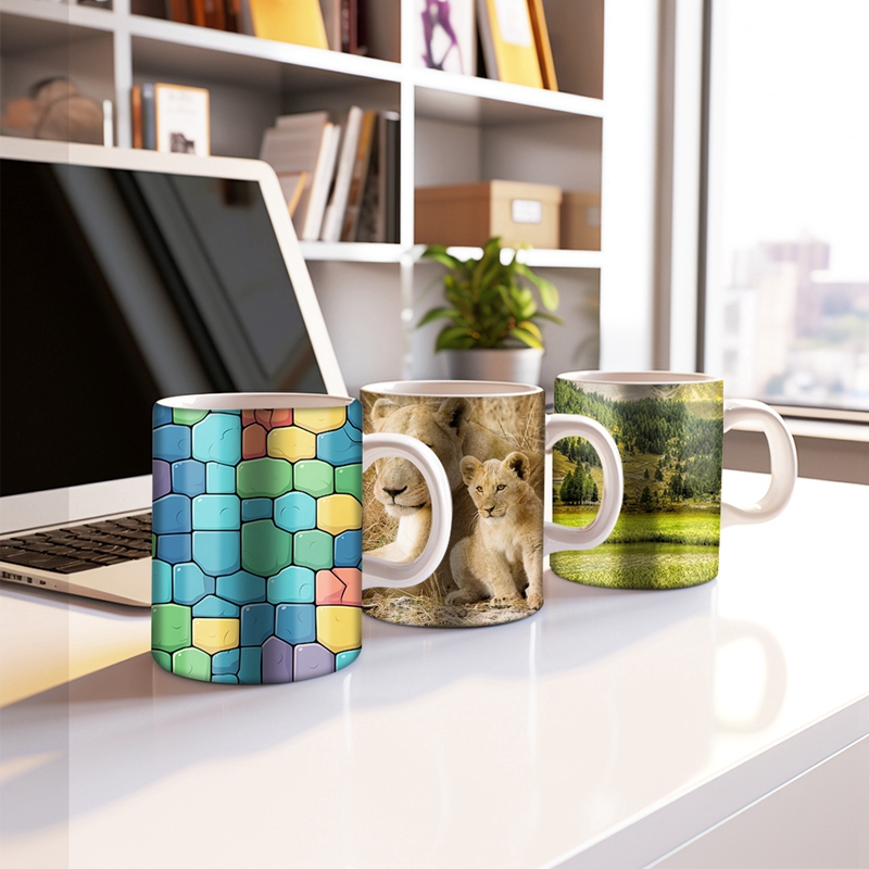 50/100 قطعة من أكمام التغليف ا - مراجعة Sublimation Mug White وسعره