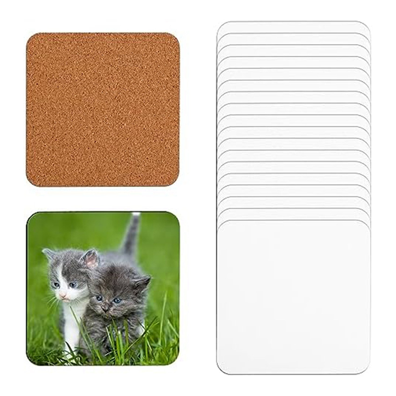 ABGE-40 قطعة من قواعد الأكواب  - مراجعة Coaster Sublimation Blank وسعره