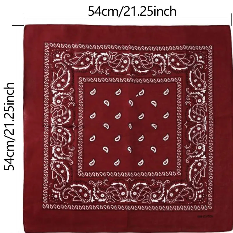 وشاح كبير بنمط البايزل للرجال  - مراجعة Bandana Blank White وسعره