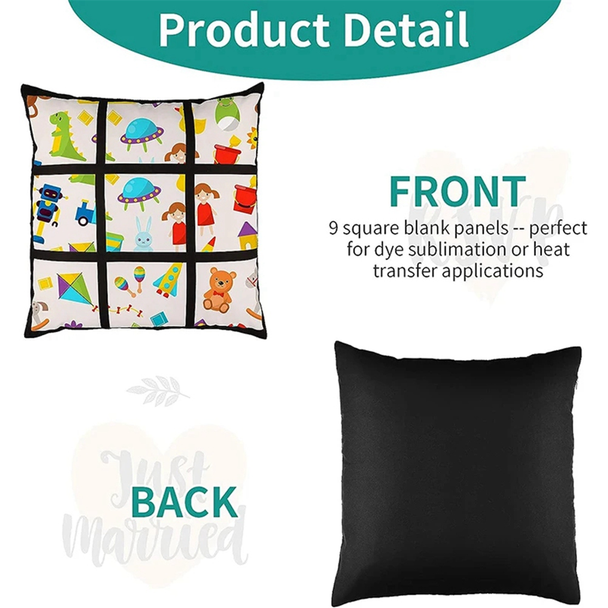 A45I 6 قطعة التسامي لوحة فارغة - مراجعة Pillow Cover Sublimation وسعره