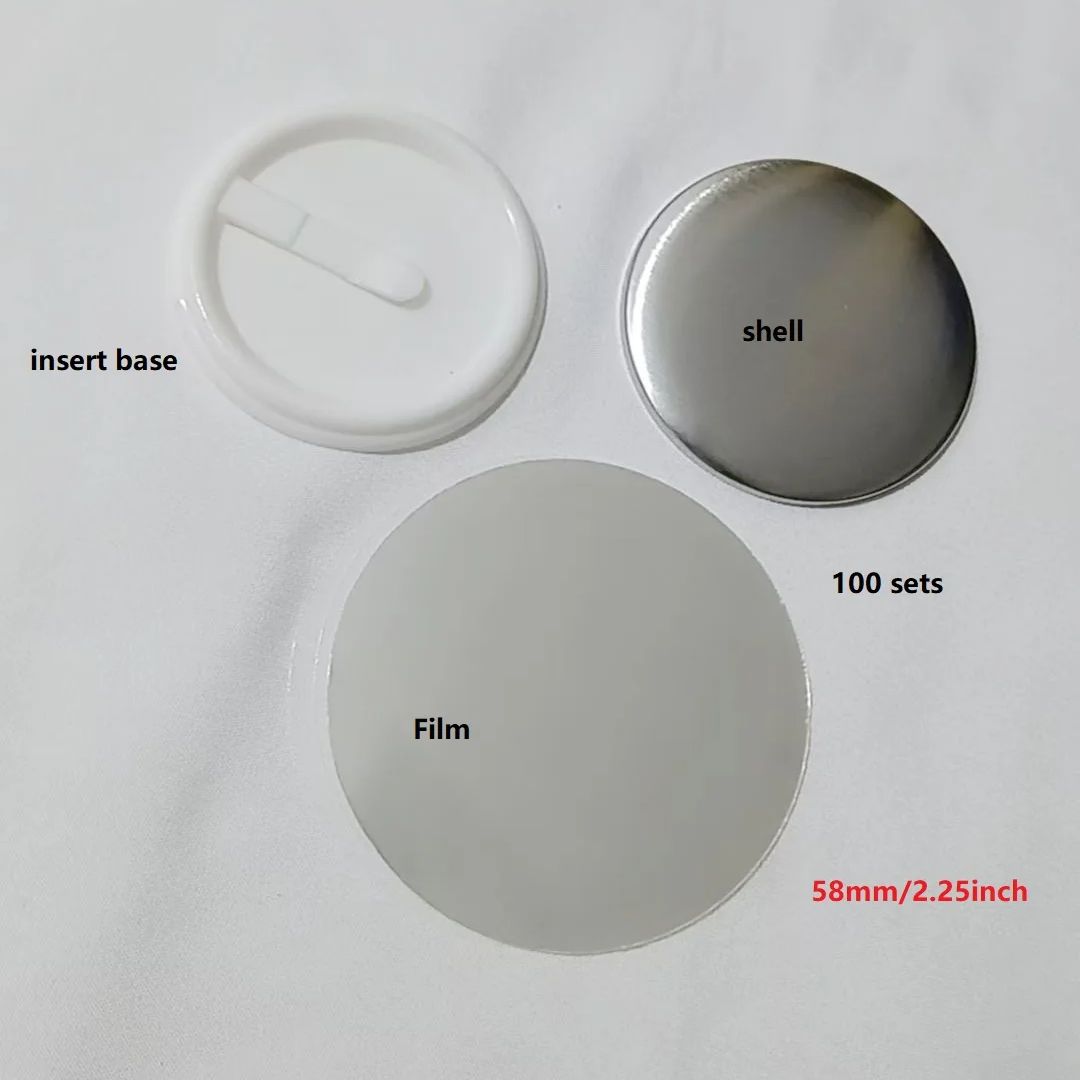 100 قطعة من شارات الأزرار القا - مراجعة Button Badge Blank وسعره