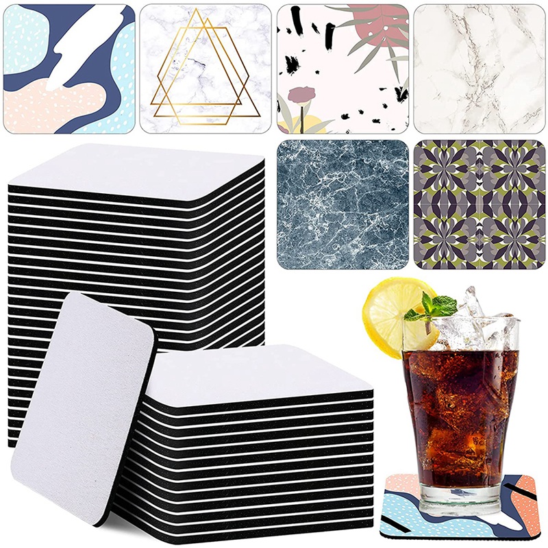 35 قطعة من حاملات الأكواب المر - مراجعة Coaster Sublimation Blank وسعره