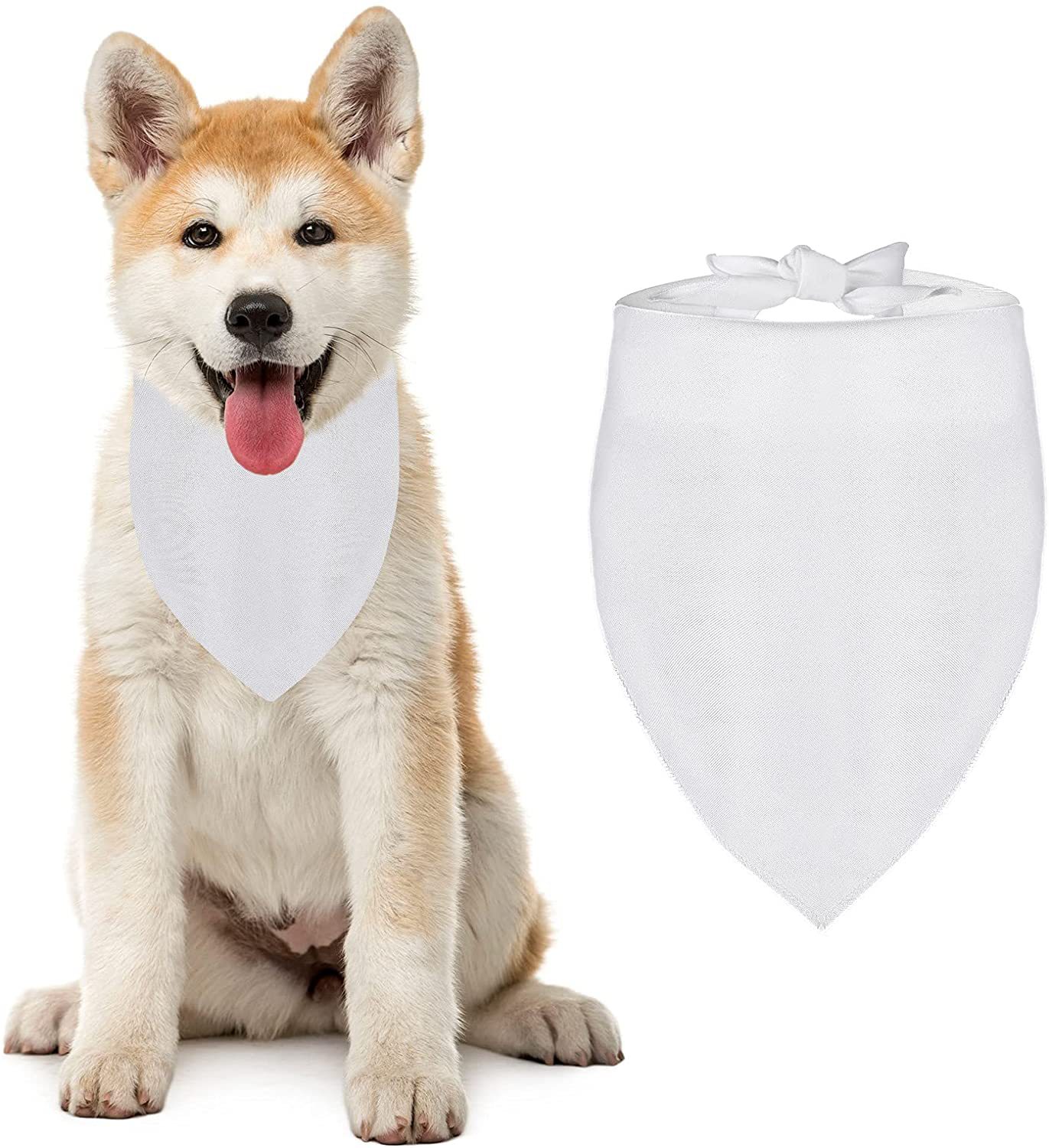 100 قطع التسامي فارغة الكلب عص - مراجعة Bandana Blank White وسعره