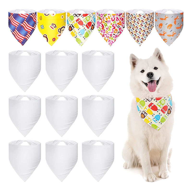 100 قطع التسامي فارغة الكلب عص - مراجعة Bandana Blank White وسعره