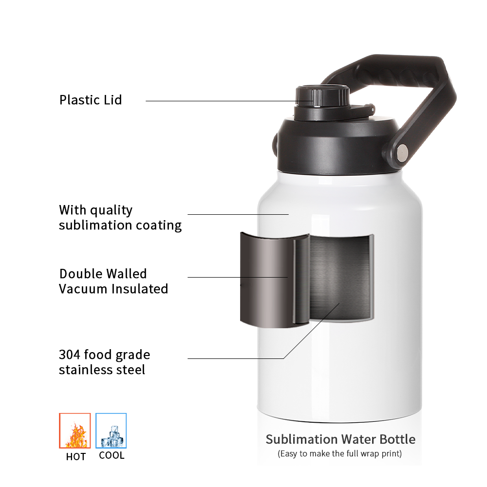 PYD Life USA شحن مجاني 64 أوقي - مراجعة Water Bottle Blank وسعره