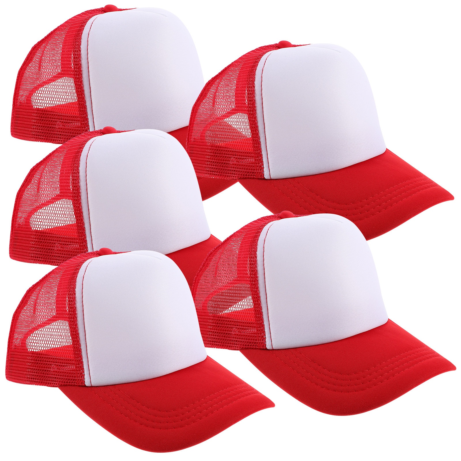 5 قطع من قبعات البيسبول الشبكي - مراجعة Hat Sublimation Blank وسعره