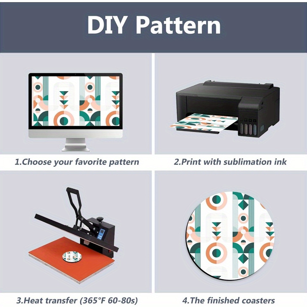 20/60 قطعة من الوقايات، سجادات - مراجعة Coaster Sublimation Blank وسعره