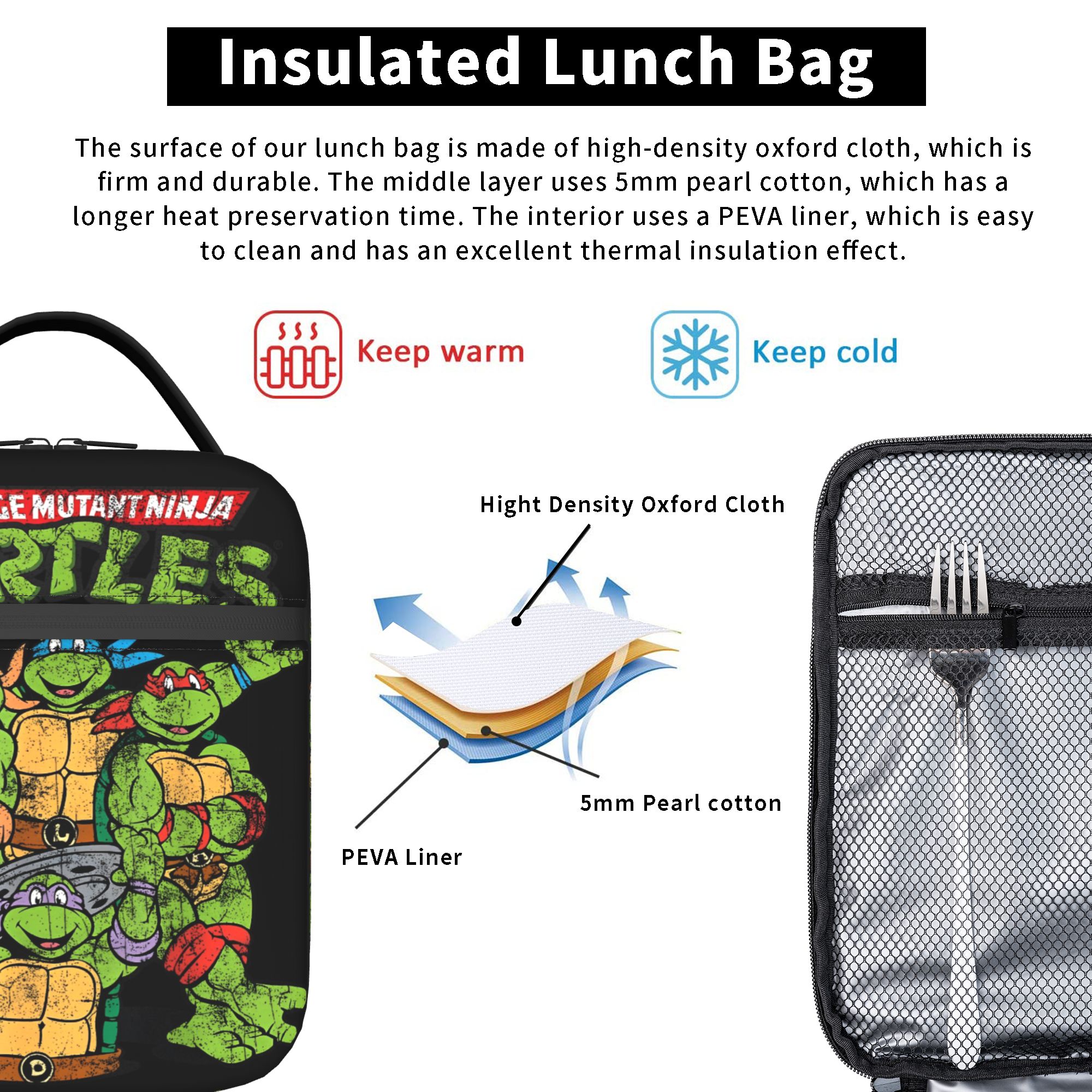 حقائب غداء معزولة بتصميم كرتون - مراجعة Tote Bag Sublimation وسعره