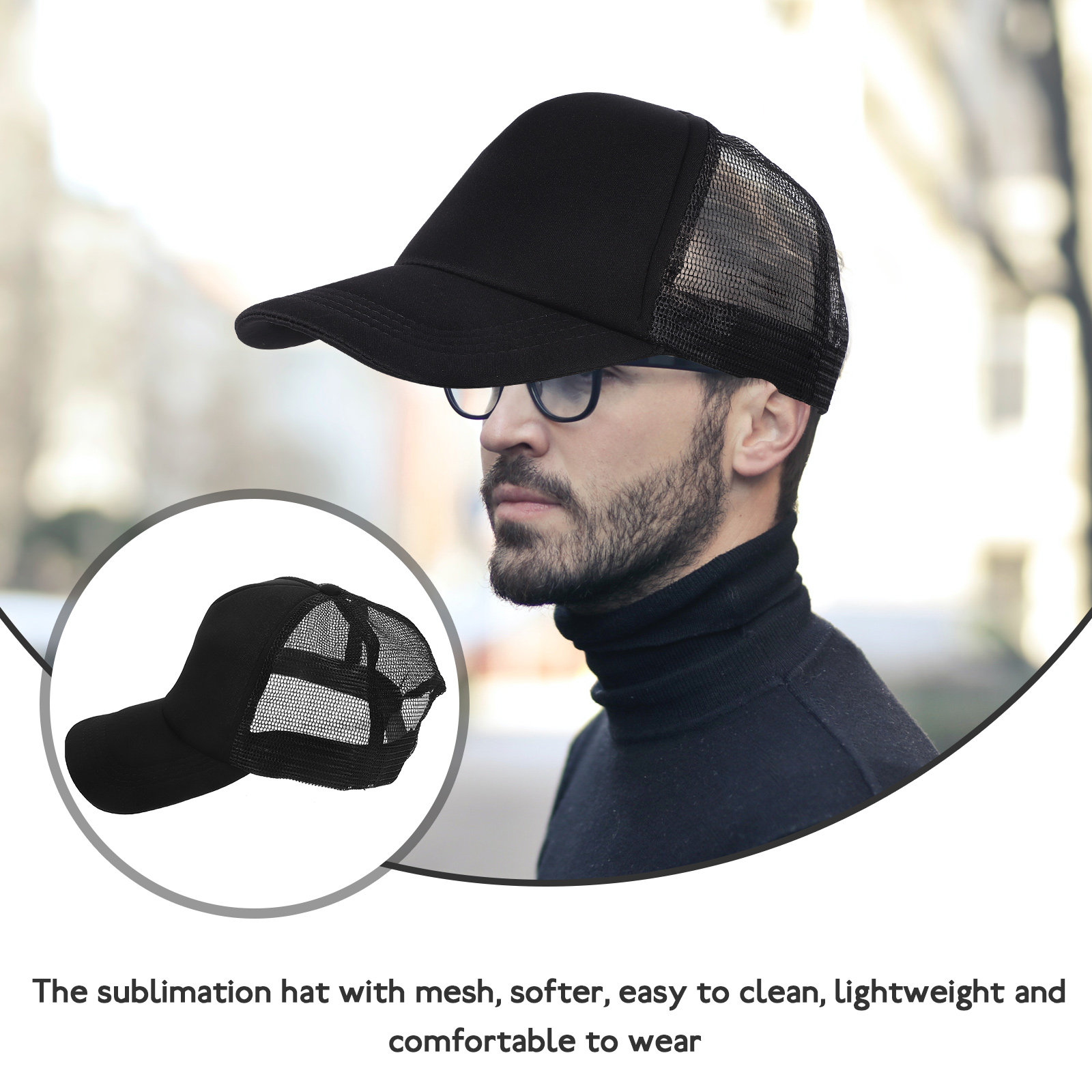 10 قطع من قبعات البيسبول الشبك - مراجعة Hat Sublimation Blank وسعره