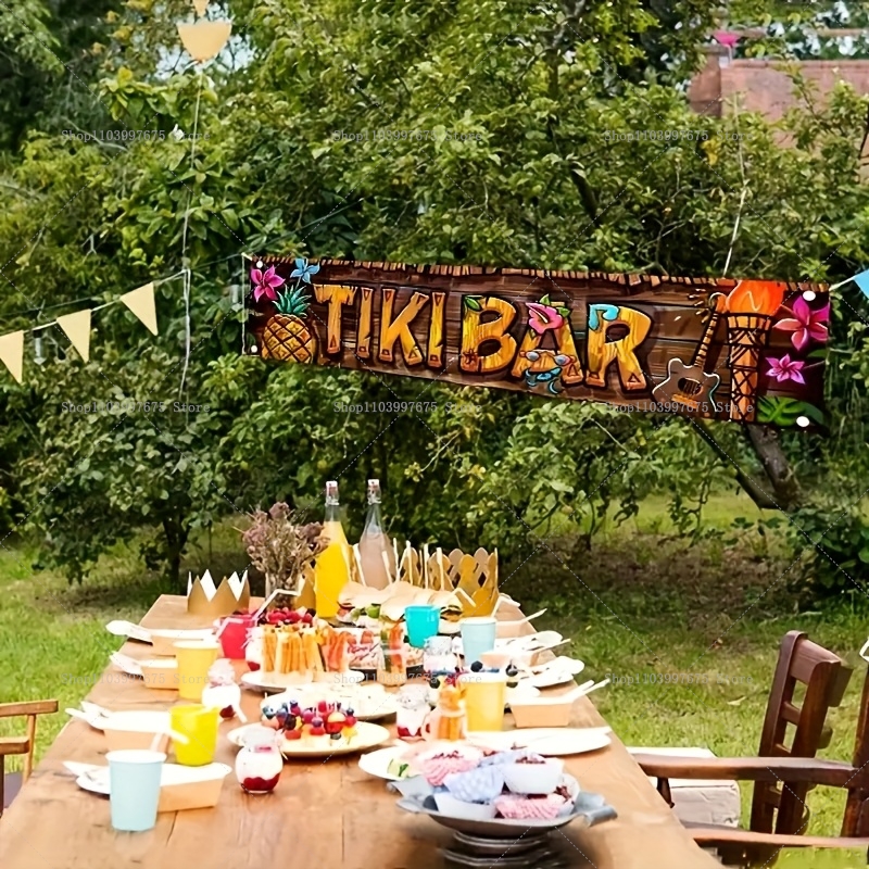 لافتة Tiki Bar الاستوائية لشاط - مراجعة Yard Sign Blank وسعره