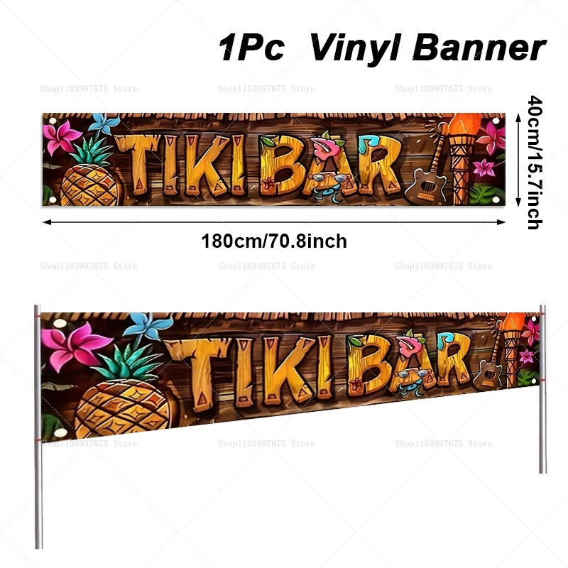 لافتة Tiki Bar الاستوائية لشاط - مراجعة Yard Sign Blank وسعره