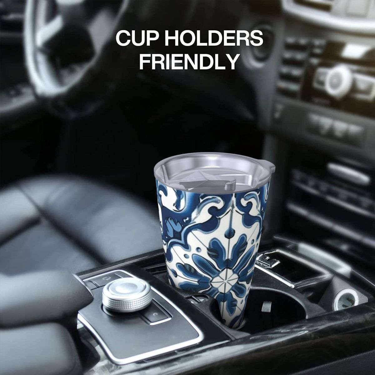 الأزرق والأبيض نمط الماجوليكا  - مراجعة Tumbler 20Oz White وسعره