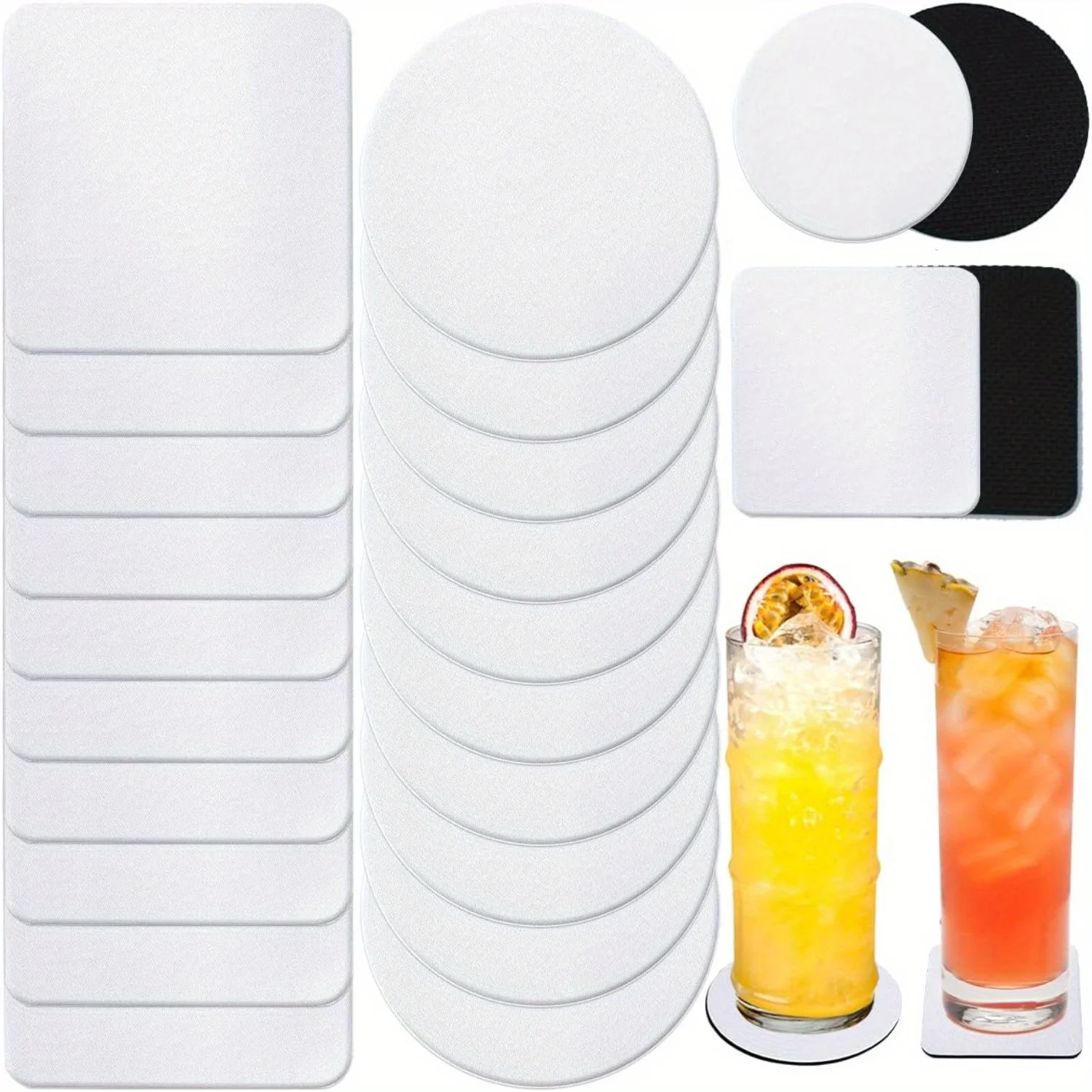 30/50 قطعة من الفراغات التسامي - مراجعة Coaster Sublimation Blank وسعره