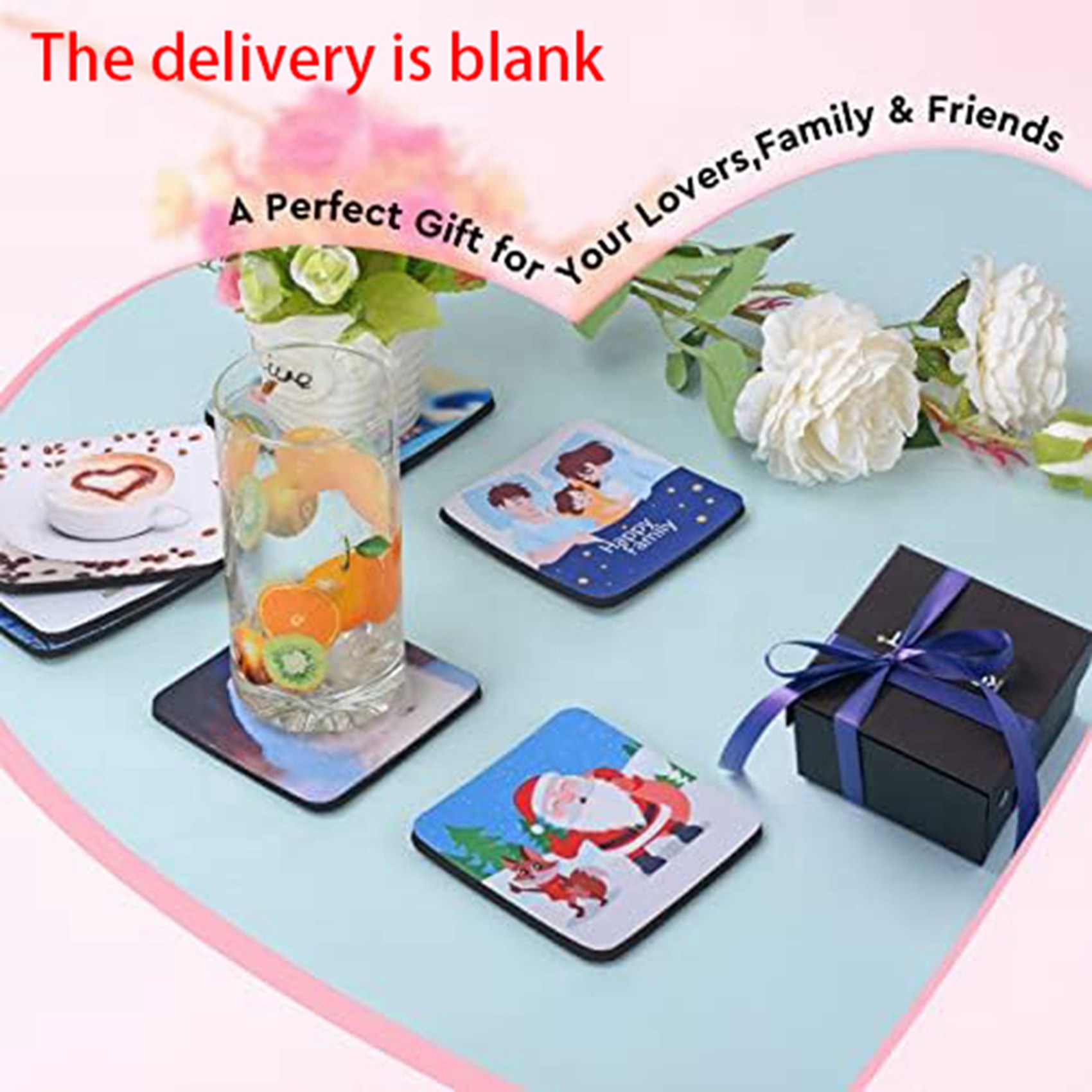 40 قطعة من حاملات الأكواب المر - مراجعة Coaster Sublimation Blank وسعره
